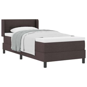 vidaXL Boxspringbett mit Matratze Dunkelbraun 200 x 100 cm Polyester