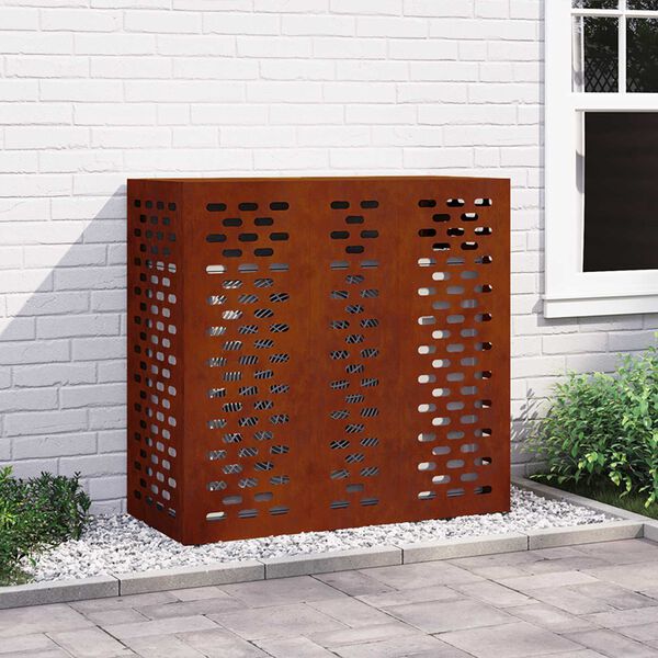 vidaXL Klimaanlagenabdeckung Rostig 110 x 50 x 105 cm Wetterfeststahl