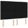 vidaXL Kopfteil mit Kopfteil Schwarz 144 cm Kunstleder