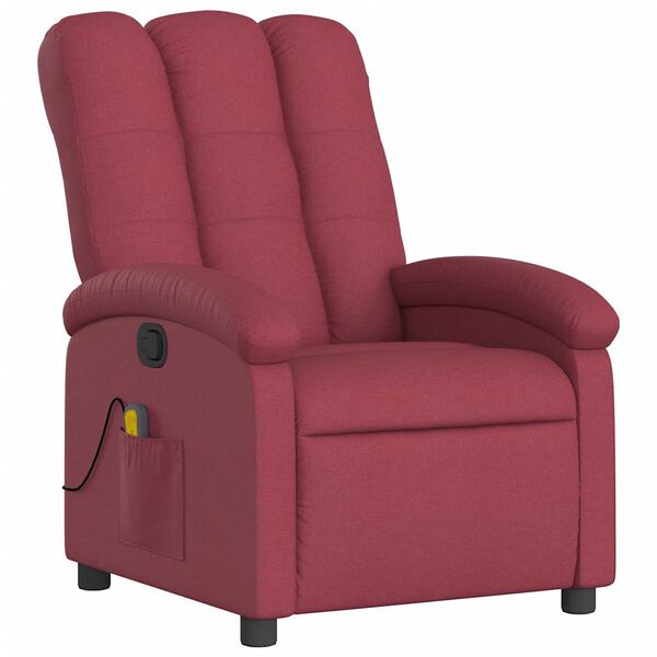vidaXL Massagesessel Weinrot Stoff