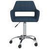 vidaXL Esszimmerst&uuml;hle 2 Stk. Drehbar Blau Stoff