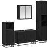 vidaXL Badezimmerm&ouml;bel-Set 4 stk. Schwarz Eichen-Optik 90 x 33 x 60 cm