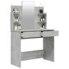 vidaXL Schminktisch mit Spiegel Betongrau 96x40x142 cm