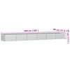 vidaXL Garten-Hochbeet 480x80x45 cm Verzinkter Stahl Silber