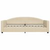 vidaXL Tagesbett mit Matratze Creme 90x200 cm Stoff