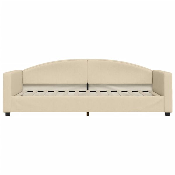 vidaXL Tagesbett mit Matratze Creme 90x200 cm Stoff
