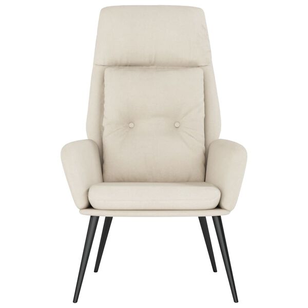 vidaXL Relaxsessel Creme Wildleder-Optik