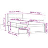 vidaXL Bett mit Schubladen und Matratze Wachsbraun 100x200 Massivholz