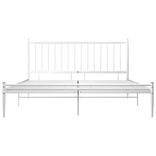 vidaXL Bett Wei&szlig; Metall 200x200 cm