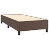 vidaXL Boxspringbett mit Matratze & LED Braun 100x200 cm Kunstleder