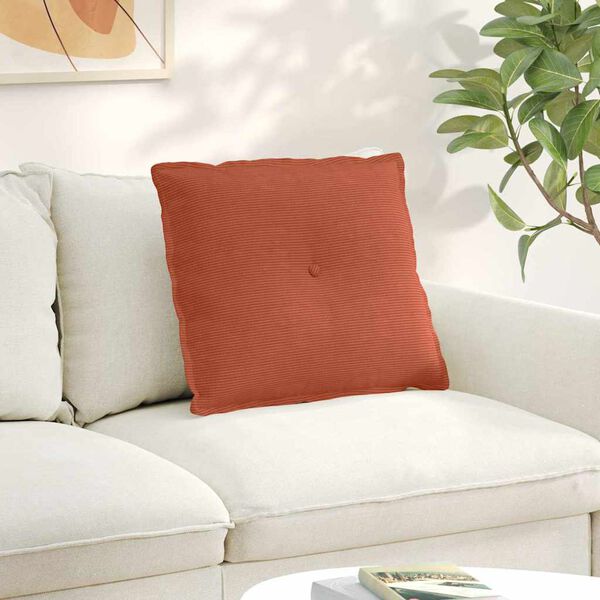 vidaXL R&uuml;ckenkissen Rot-Orange 60 x 50 cm Cordstoff