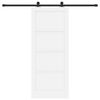 vidaXL Schiebet&uuml;r ORKDAL Wei&szlig; 83 x 202 cm Massives Kiefernholz