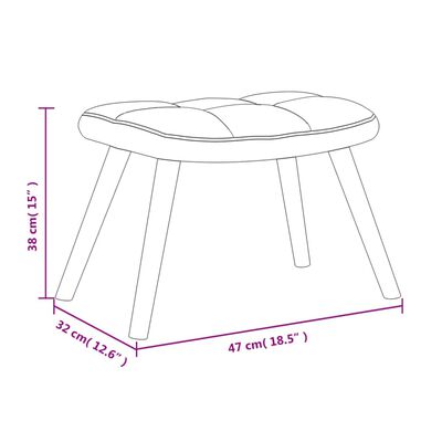 vidaXL Schaukelstuhl mit Hocker Samt Braun