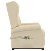 vidaXL Massagesessel mit Aufstehhilfe Creme Stoff