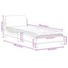 vidaXL Bett mit Matratze "Dover" Blau 90x190 cm Samt