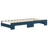 vidaXL Tagesbett Ausziehbar mit Schubladen Blau 90x200 cm Samt