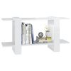 vidaXL B&uuml;cherregal Hochglanz-Wei&szlig; 100x30x51 cm Holzwerkstoff