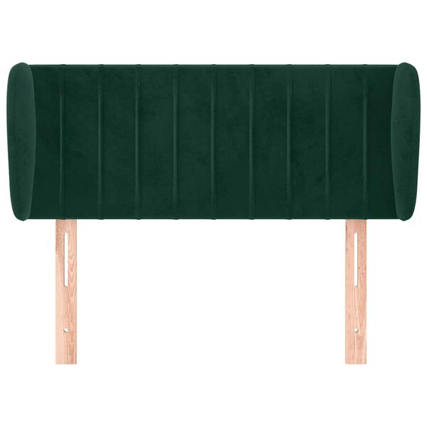 vidaXL Kopfteil mit Ohren Dunkelgr&uuml;n 103x23x78/88 cm Samt