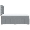 vidaXL Boxspringbett mit Matratze Hellgrau 120x190 cm Stoff