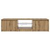 vidaXL TV-Schrank mit LED-Leuchten Artisan-Eiche 140x40x36 cm