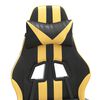 vidaXL Gaming-Stuhl Drehbar Schwarz und Golden Kunstleder