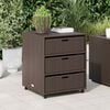 vidaXL Gartenschrank Braun 55x59x69 cm Poly Rattan