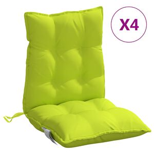 vidaXL Niedriglehner-Auflagen 4 Stk. Knallgr&uuml;n Oxford-Gewebe