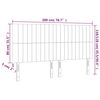vidaXL LED Kopfteil Dunkelgrau 200x5x118/128 cm Samt