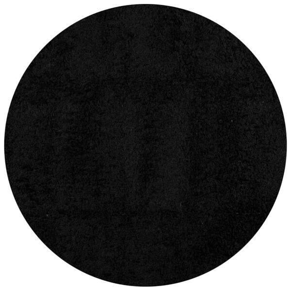 vidaXL Shaggy-Teppich PAMPLONA Hochflor Modern Schwarz &Oslash; 160 cm