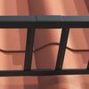 vidaXL Dachschneeschild Schwarz 300 x 2,5 x 20 cm Stahl