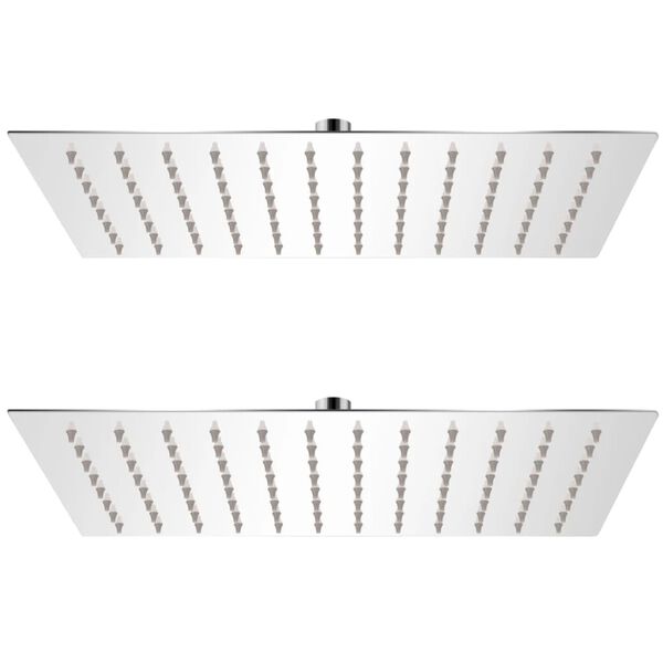 vidaXL Regenduschköpfe 2 Stk. Edelstahl 20 x 30 cm