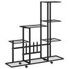 vidaXL Blumenst&auml;nder auf Rollen 94,5x25x92,5 cm Schwarz Metall