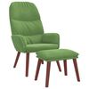 vidaXL Relaxsessel mit Hocker Hellgr&uuml;n Samt