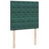 vidaXL Boxspringbett mit Matratze Dunkelgr&uuml;n 100x200 cm Samt