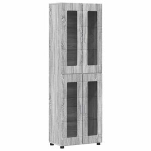 vidaXL Highboard FLORIN 60 x 35 x 182 cm Sonoma-Grau Holzwerkstoff