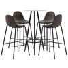 vidaXL 5-tlg. Bar-Set Stoff Dunkelgrau