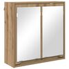 vidaXL Badezimmerspiegelschrank Artisan-Eiche 60 x 20 x 60 cm