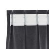 vidaXL Verdunkelungsvorh&auml;nge 2 pcs Dunkelgrau 140 x 245 cm Samt