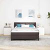 vidaXL Boxspringbett mit Matratze Dunkelbraun 140 x 200 cm