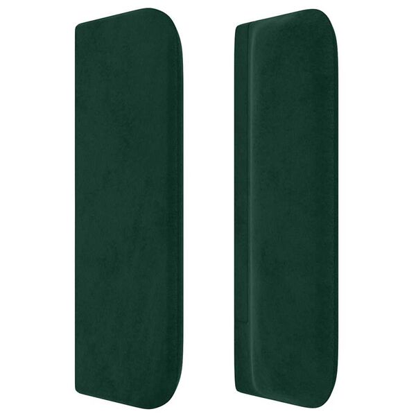 vidaXL Kopfteil mit Ohren Dunkelgr&uuml;n 147x16x78/88 cm Samt