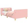 vidaXL Kinderbettgestell mit Kopfteil Rosa 80 x 200 cm Schafstoff