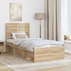 vidaXL Bettrahmen Sonoma-Eiche 90 x 200 cm Massives Kiefernholz