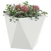 vidaXL Pflanzk&uuml;bel 2 pcs Wei&szlig; 50 x 50 x 50 cm Stahl
