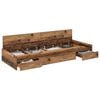 vidaXL Bettrahmen mit Schubladen Altholz 90 x 200 cm Holzwerkstoff
