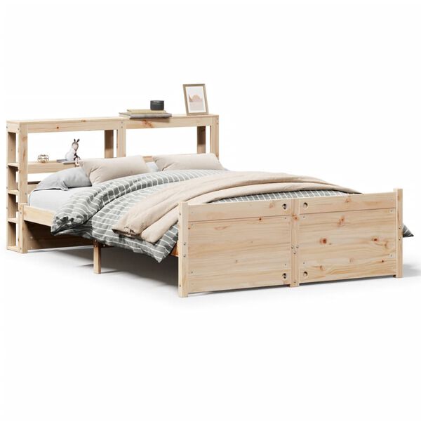 vidaXL Bettgestell mit Kopfteil ohne Matratze 140x190 cm