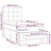 vidaXL Boxspringbett mit Matratze Taupe 100x200 cm Stoff