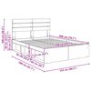 vidaXL Bettrahmen Altholz 150 x 200 cm Massives Kiefernholz