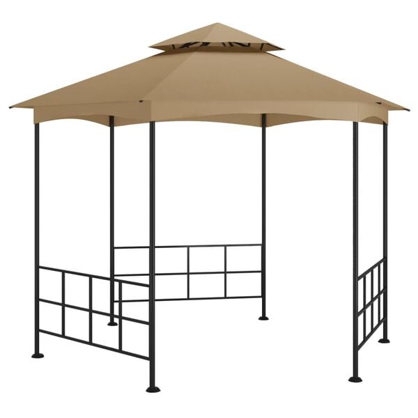 vidaXL Pavillon mit Seitenw&auml;nden 3,1x2,7 m Taupe