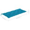 vidaXL Klappbare Gartenbank mit Auflage 118 cm Bambus