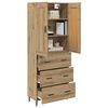 vidaXL Highboard mit Schubladen 2 pcs Artisan-Eiche Holzwerkstoff